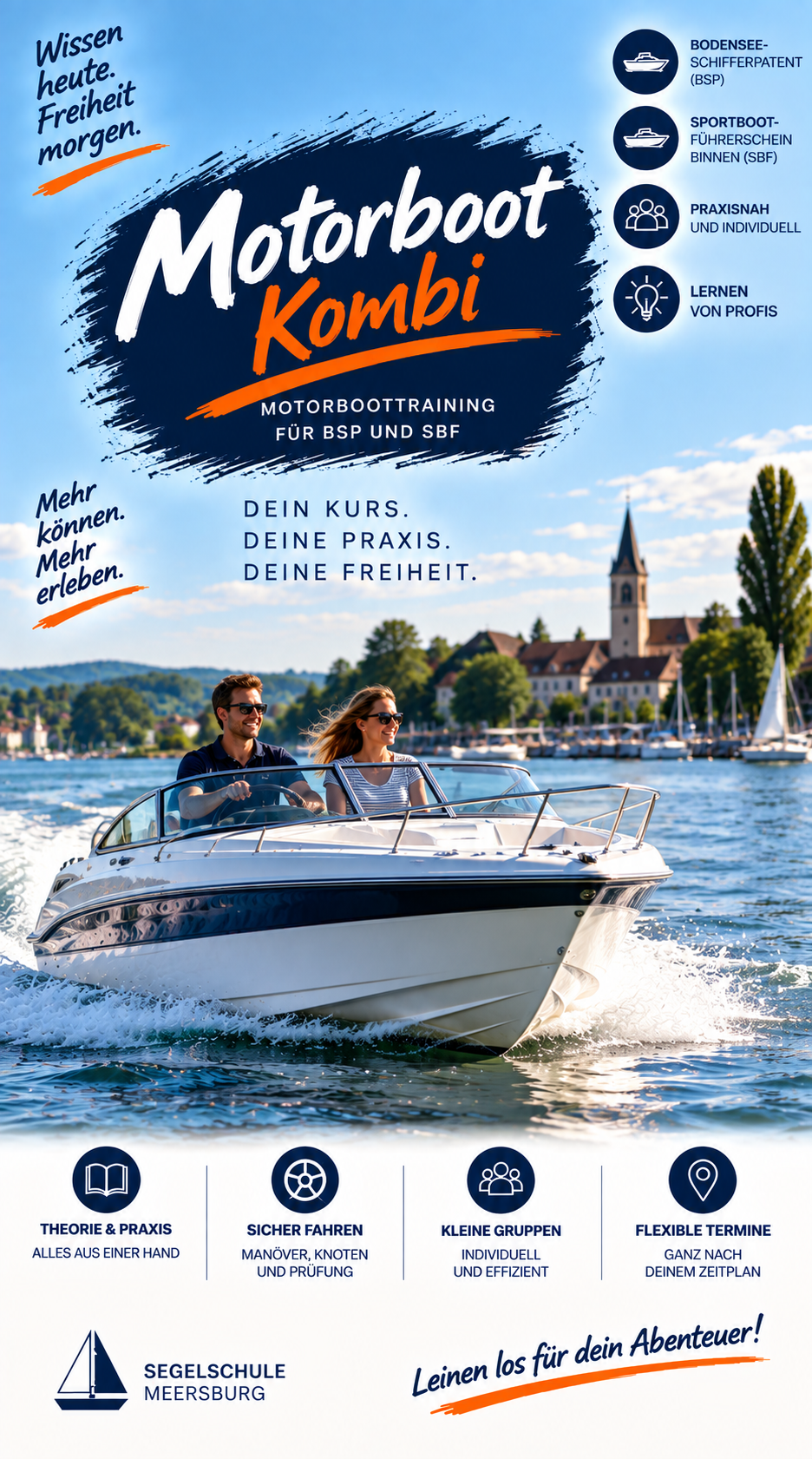 Motorboot-Kombi